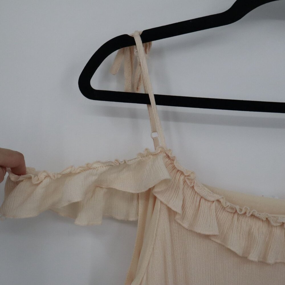 L Love Maxi Dress‎ Womens M Peach Fairycore Cottagecore Boho Romantic Ethereal - Picture 6 of 16